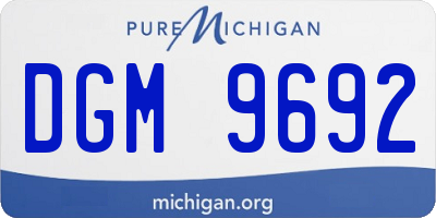 MI license plate DGM9692