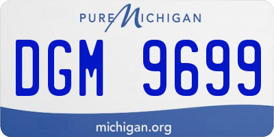 MI license plate DGM9699