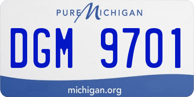 MI license plate DGM9701