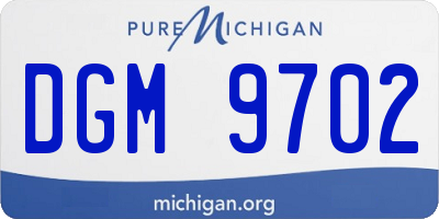 MI license plate DGM9702