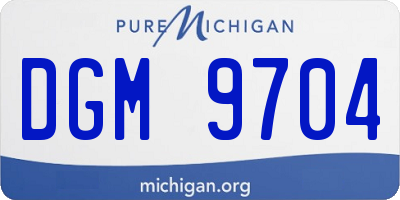 MI license plate DGM9704