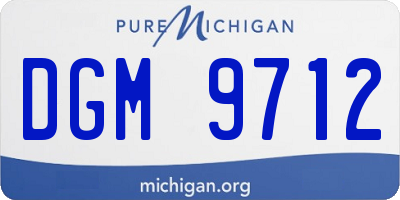 MI license plate DGM9712