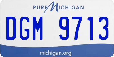 MI license plate DGM9713