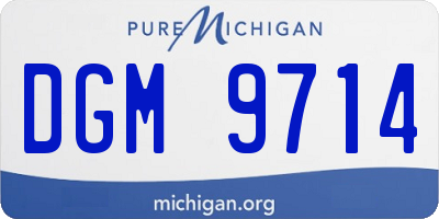 MI license plate DGM9714