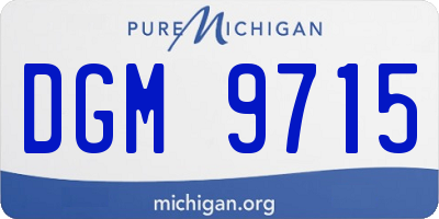 MI license plate DGM9715