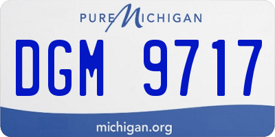 MI license plate DGM9717