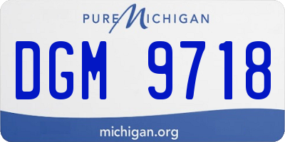 MI license plate DGM9718