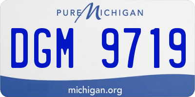 MI license plate DGM9719