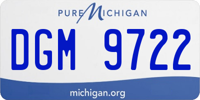 MI license plate DGM9722