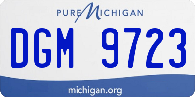 MI license plate DGM9723