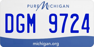 MI license plate DGM9724