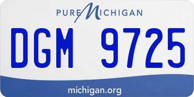 MI license plate DGM9725