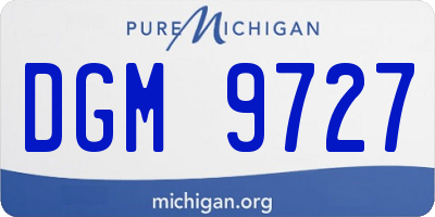 MI license plate DGM9727