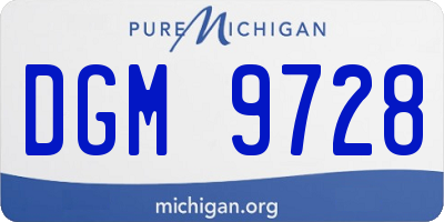 MI license plate DGM9728