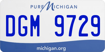MI license plate DGM9729