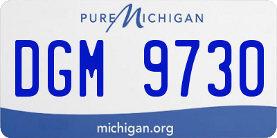 MI license plate DGM9730