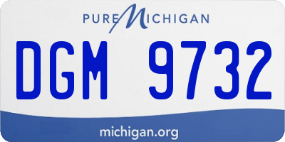 MI license plate DGM9732