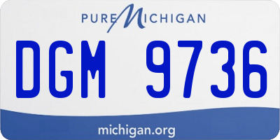 MI license plate DGM9736