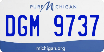 MI license plate DGM9737