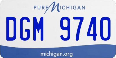 MI license plate DGM9740