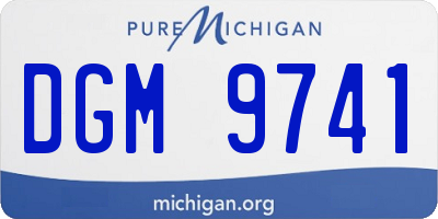 MI license plate DGM9741