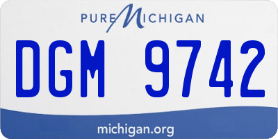 MI license plate DGM9742