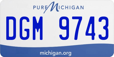 MI license plate DGM9743