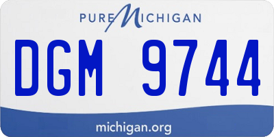 MI license plate DGM9744
