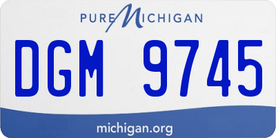 MI license plate DGM9745