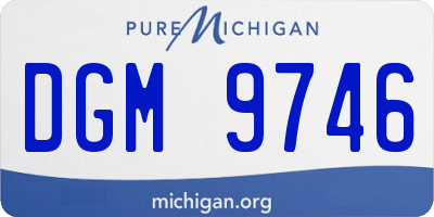 MI license plate DGM9746