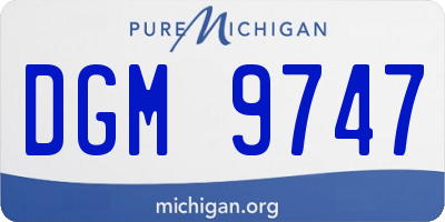MI license plate DGM9747