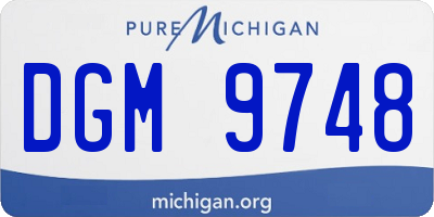 MI license plate DGM9748