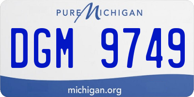 MI license plate DGM9749