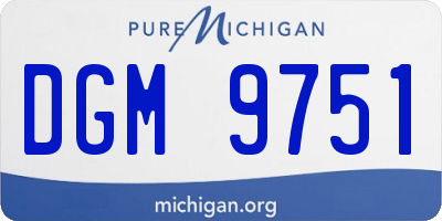 MI license plate DGM9751