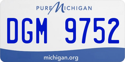 MI license plate DGM9752