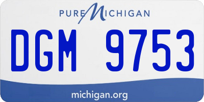 MI license plate DGM9753