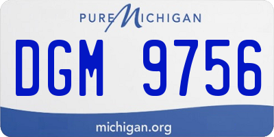 MI license plate DGM9756