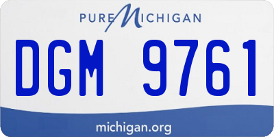 MI license plate DGM9761