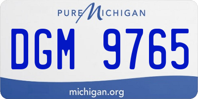 MI license plate DGM9765