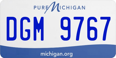 MI license plate DGM9767
