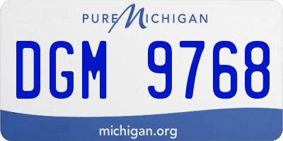 MI license plate DGM9768