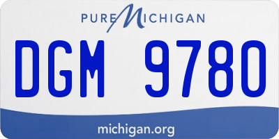 MI license plate DGM9780