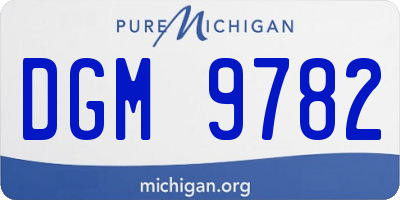 MI license plate DGM9782