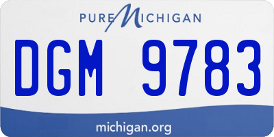 MI license plate DGM9783
