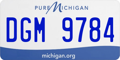 MI license plate DGM9784