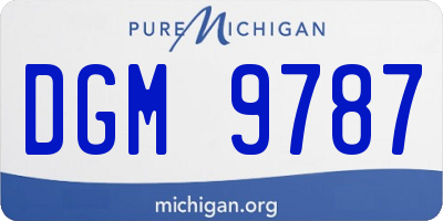 MI license plate DGM9787