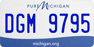 MI license plate DGM9795