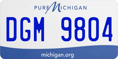 MI license plate DGM9804