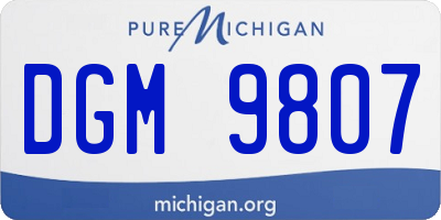 MI license plate DGM9807