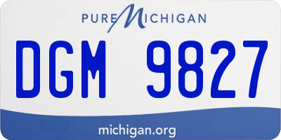MI license plate DGM9827